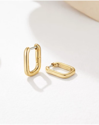 Mestige - U Hoops - 18K Gold Plated