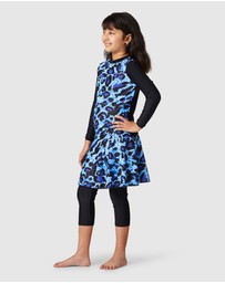 Modest Mermaid - Lucky Leopard girls swim set SPF50+