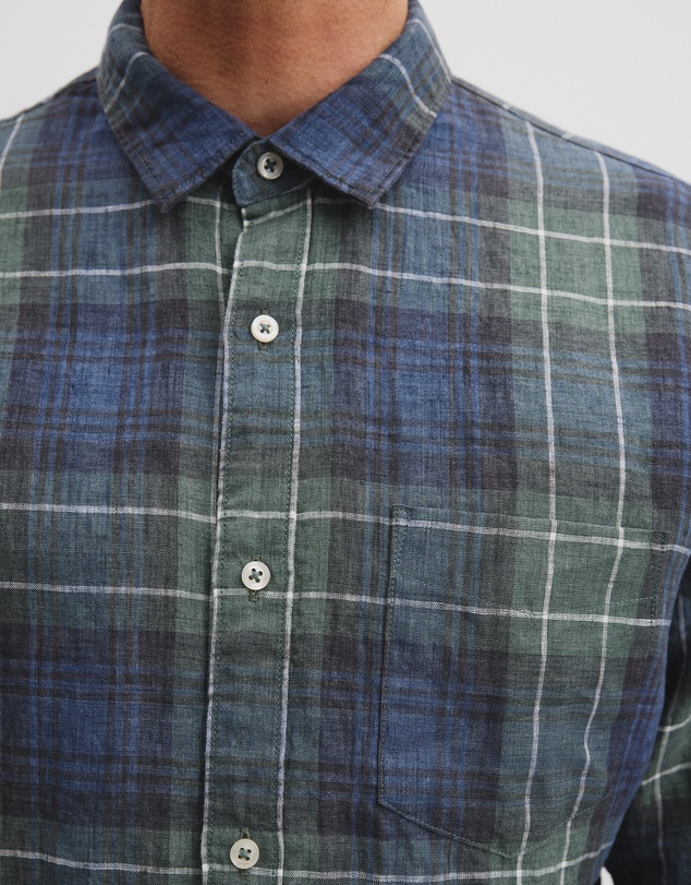 Country Road - Regular Fit Linen Checked Shirt