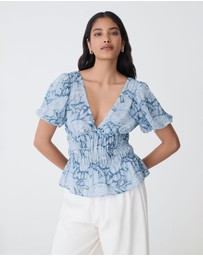 Forcast - Angie Elastic Waist Top