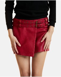 Cynthia Rowley - Leather Wrap Skirt