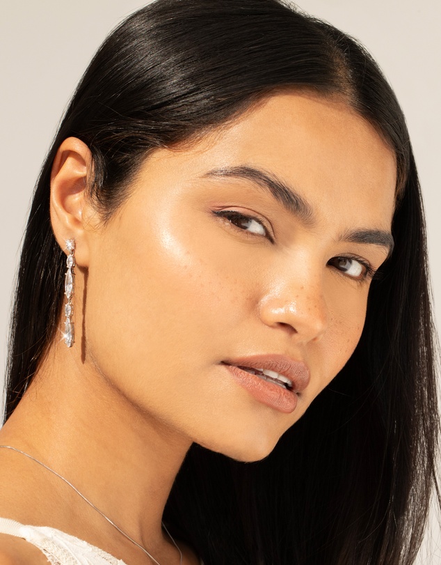 Mestige - Celine Drop Earrings - Silver Plated