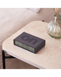 Lexon - Lexon Flip Classic Reversible Alarm Clock - Grey