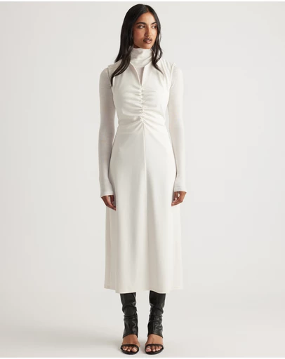 Decjuba - Rachel Ruched Front Midi Dress
