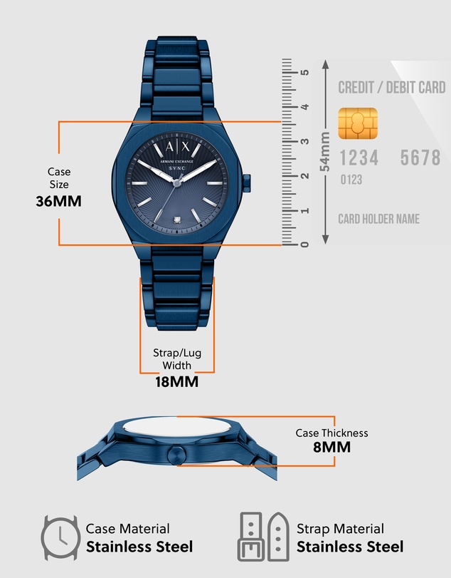 Armani Exchange - Blue Analogue Watch