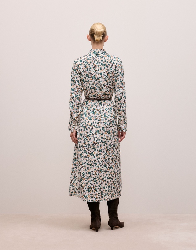 Trenery - Liora Floral Belted Dress in Forest