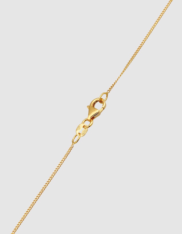 Elli Jewelry - Necklace Cloverleaf Enamel White 925 Sterling Silver Gold Plated