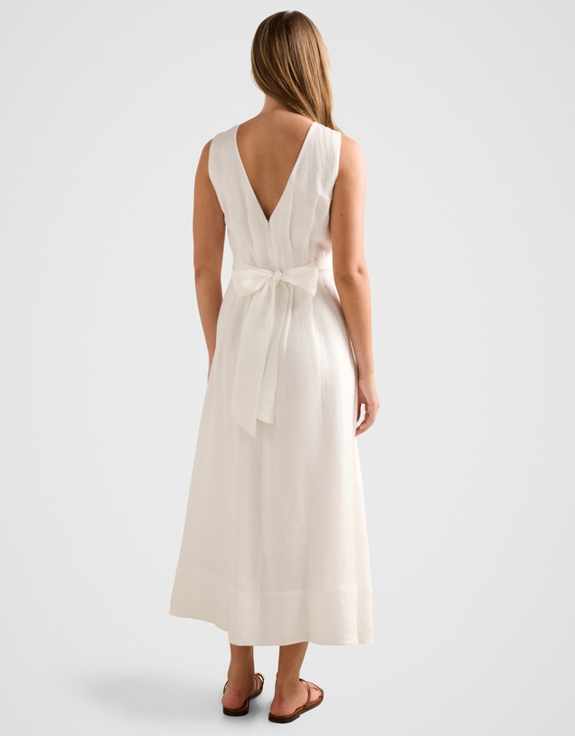 Forever New - Rosie Linen Sleeveless Tuck Midi Dress