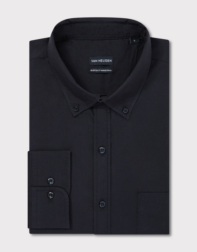 Van Heusen - Washed Sateen Twill Casual Shirt