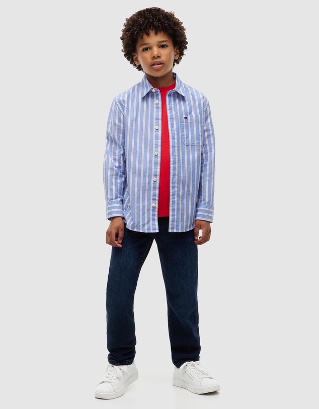 Tommy Hilfiger - Regular Fit Stripe Oxford Shirt - Teens