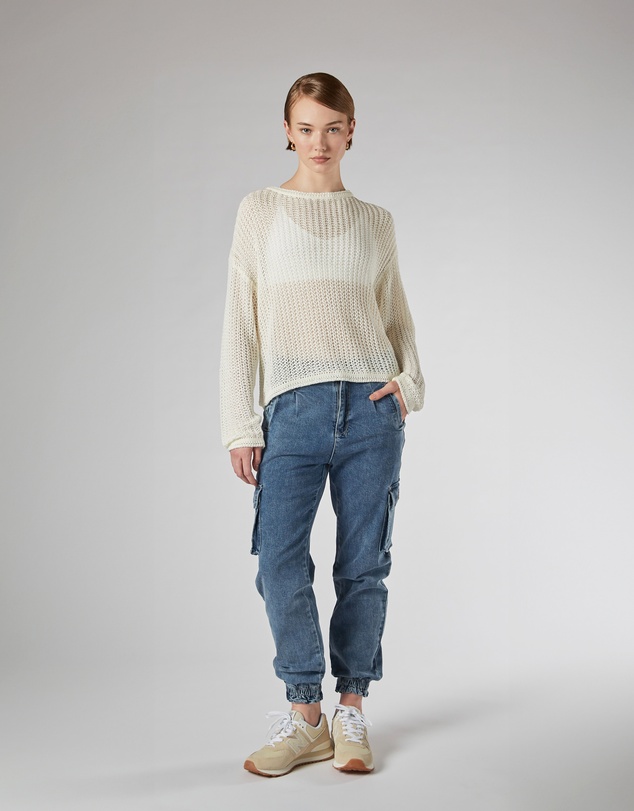 DRICOPER DENIM - Amos Crochet Knit Top