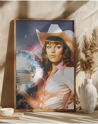 Olive et Oriel - Cosmic Cowgirl by Athene Fritsch Art Print