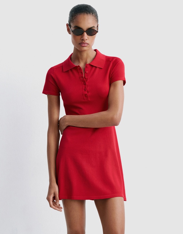 M.N.G - Knitted Dress with Polo Neck