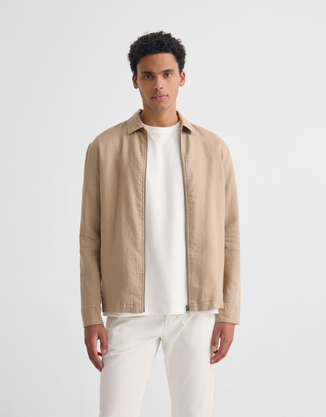 Oxford - Adem Linen Zip Bomber