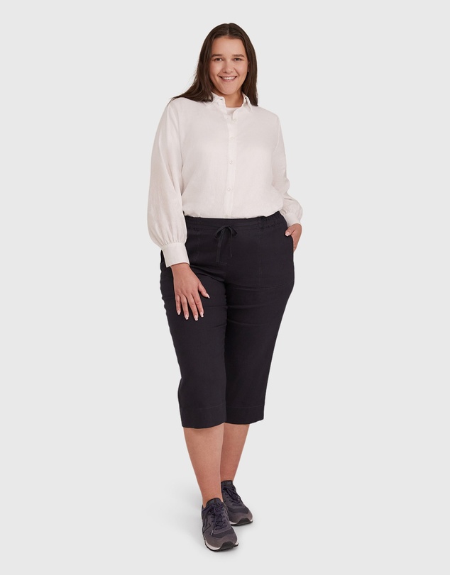Sportscraft - Rosa Crop Linen Pant