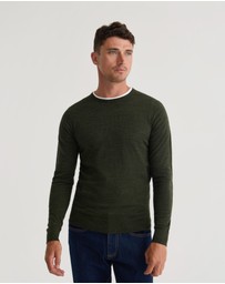 Oxford - Crew Neck Pure Wool Pullover