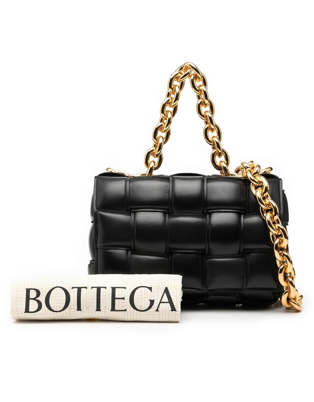 Pre-Loved by Azura Reborn - Pre-Loved Nappa Intrecciato Padded Chain Cassette Satchel