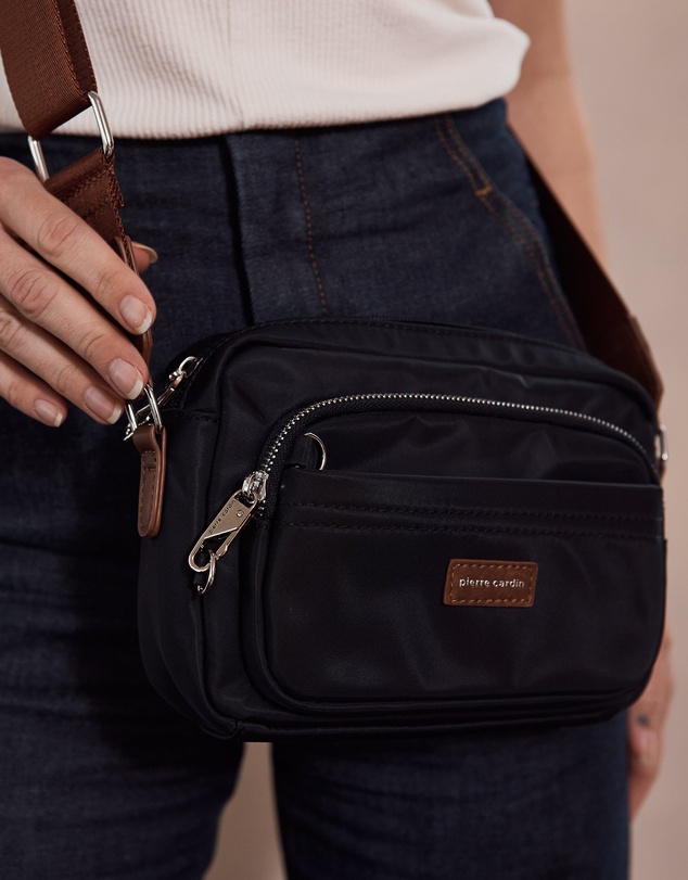 Pierre Cardin - Pierre Cardin RFID Anti-Theft Nylon Crossbody Bag
