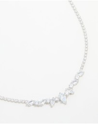 Lovisa - Silver Cubic Zirconia Marquise Pendant Necklace
