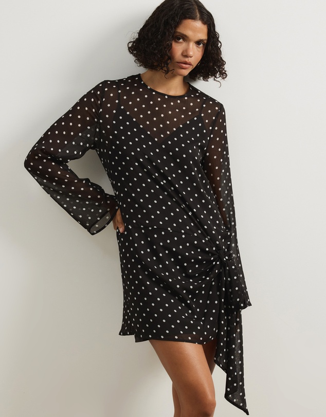 Atmos&Here - Jordi Mini Georgette Spot Dress