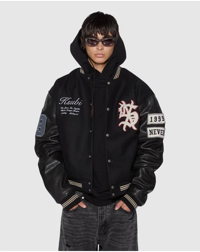 Ksubi - Playoff Varsity Jacket Black