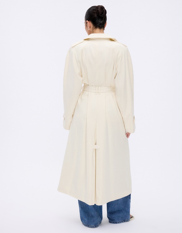Revibe - Repaired Minima Esenciales Isra Cotton Twill Trench Coat - AU 12