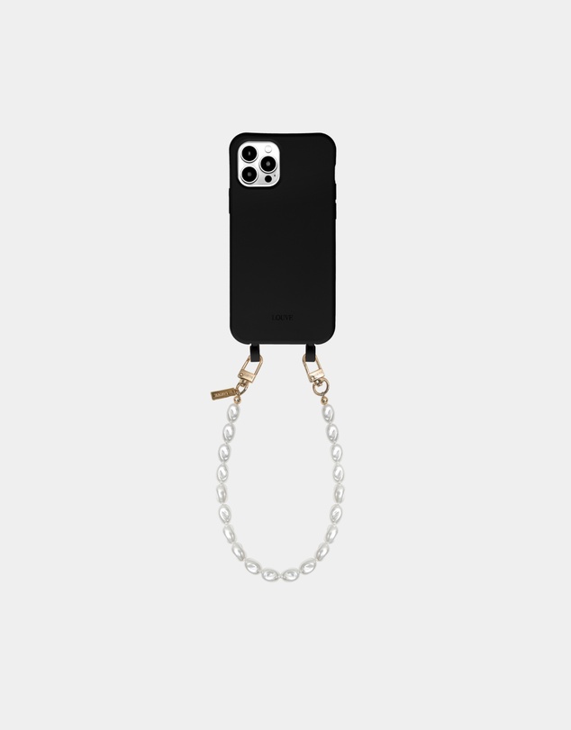 LOUVE COLLECTION - Le Cafe Noir Phone Case + Pearl Wristlet