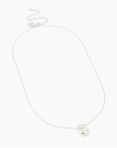 Lovisa - Waterproof Stainless Steel Large Bubble Letter S Necklace