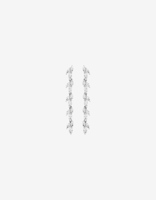 Michael Hill - Cubic Zirconia Vine Drop Stud Earrings in Sterling Silver