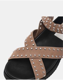 Steve Madden - My Bestie-S Taupe Suede Sandals