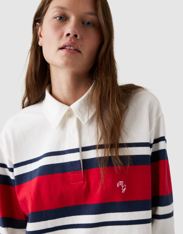 GAP - GAP x Malbon LS Cropped Rugby Polo