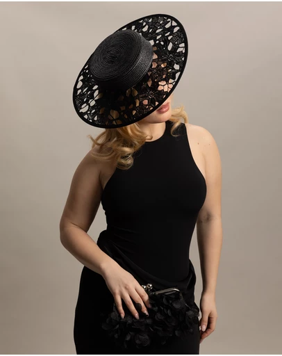 Morgan & Taylor - Chloe Racewear Boater in Black