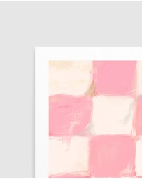 Olive et Oriel - Pinkchecks by Treechild Art Print