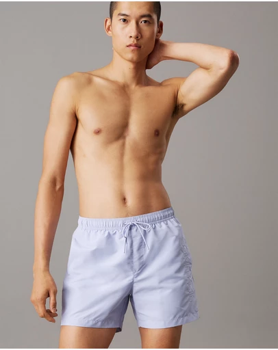Calvin Klein - Logo Embroidery Medium Drawstring Swim Shorts