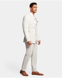 Brooksfield - Subtle Check Linen Blazer