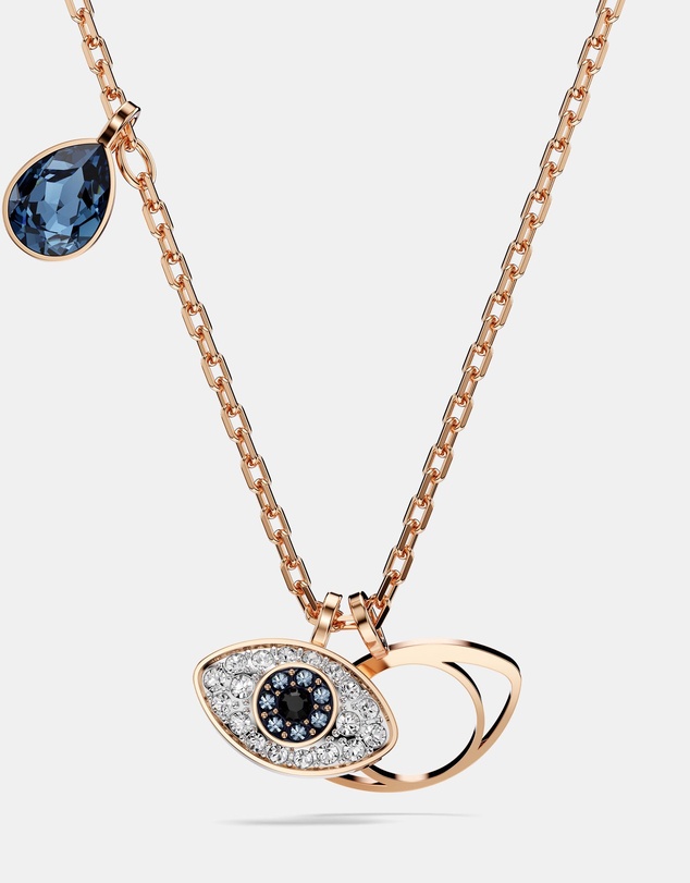 Swarovski - Symbolica Pendant, Eye, Multicoloured, Rose Gold-tone Plated