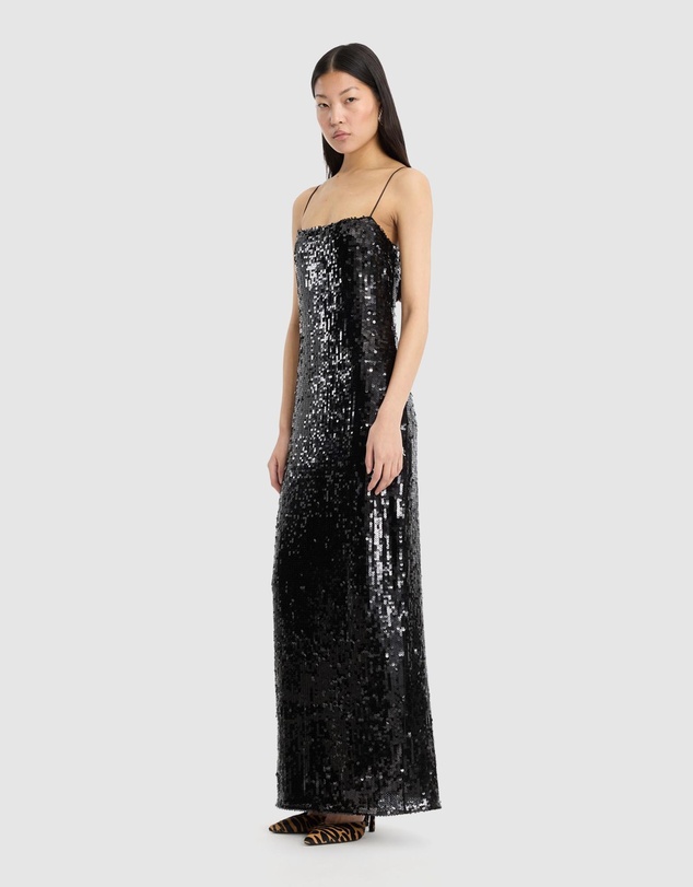 ROTATE - Sequins Maxi Slip Dress