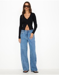 Dazie - Tessa Cropped Knit Cardigan