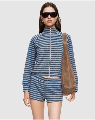 Grey Blue Stripe