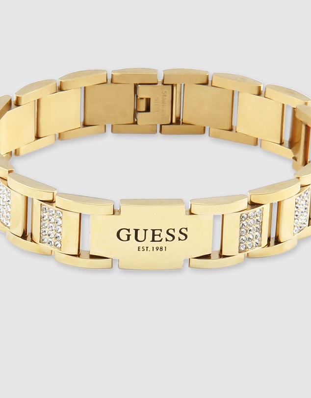 GUESS - Guess Frontier Gold Tone Bracelet 15mm