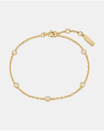 Ania Haie - Ania Haie Gold Classic Bezel-Set Station Bracelet