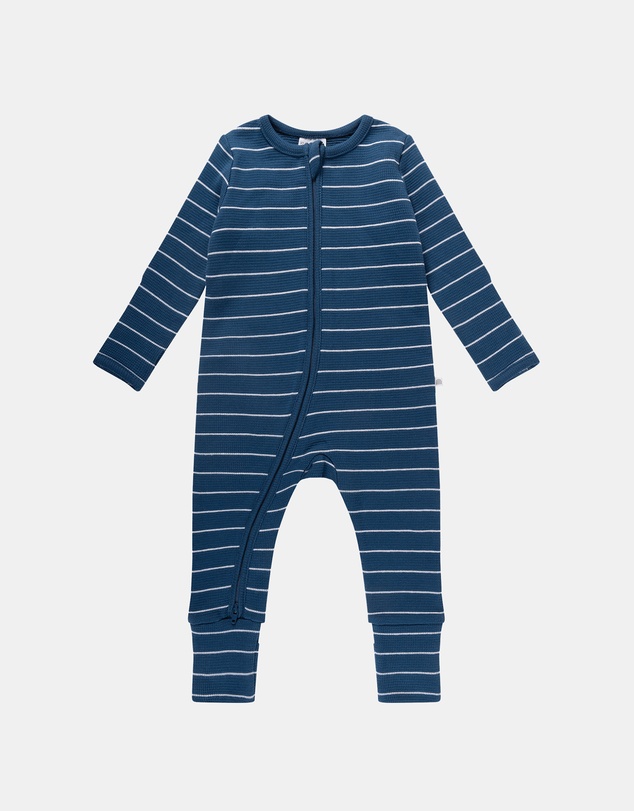Kynd Baby - Organic Cotton Waffle in Navy Stripe