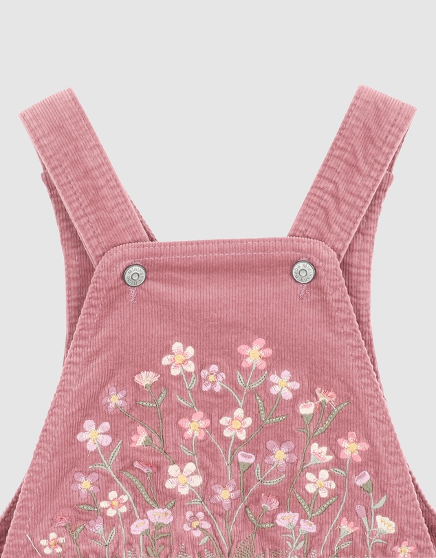 Bebe by Minihaha - Flossy Embroidered Cord Overalls 3-5 Yrs