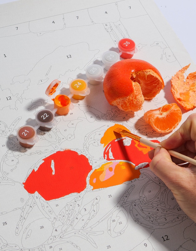 Journey Of Something - Paint by Numbers - Bowl of Oranges