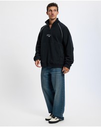Thrills - Thrill Of Victory Raglan Quarter Zip Polar Fleece Sweat