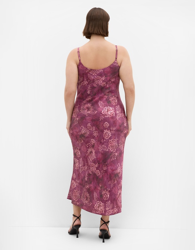 City Chic - Sadie Lace Print Slip Dress