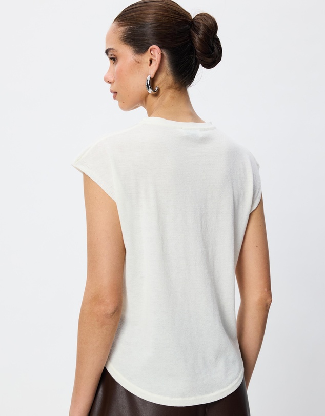Tussah - Celeste Crew Neck Loose Fit Grown On Sleeve Top