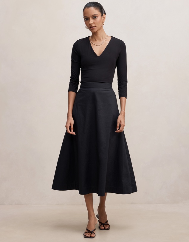 Forever New Petite - Chrissy Petite Cotton Midi Skirt