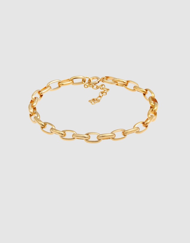 Elli Jewelry - Link Chain Bracelet in Gold-Plated 925 Silver
