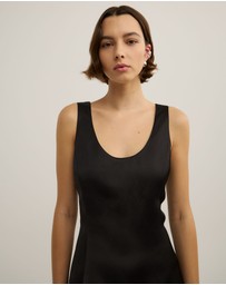 Witchery - Scoop Neck Satin Mini Dress